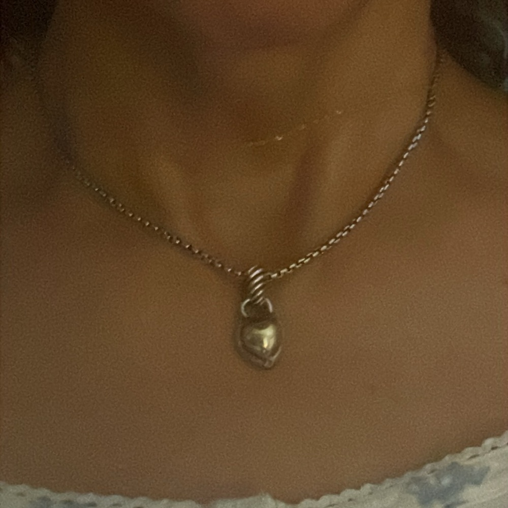 David Yurman Two-Tone Heart Necklace - Picture 6 of 6